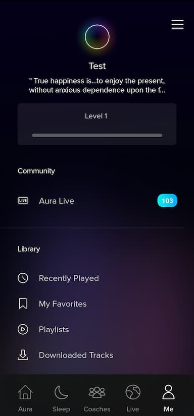 3. Click Menu Icon in the top right